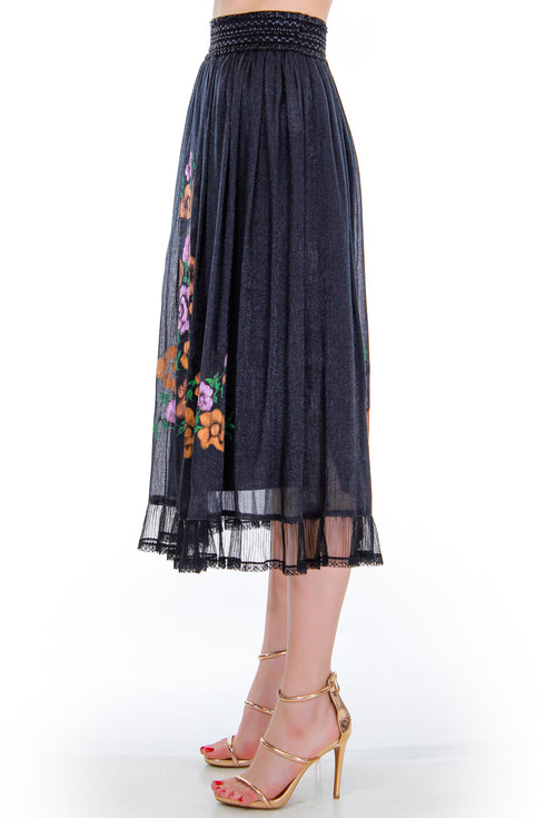 Fusta vascoza pictata  Liza Panait Liza Panait Online Boutique